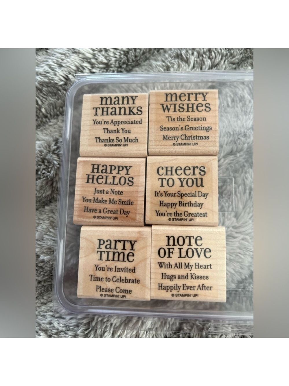 Stampin’ Up! Lots of Thoughts 2008 Set of 6 Stamps Retired